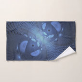 Moderne Abstrait tendance Dusk Blue Fractal Art (Serviette à main)