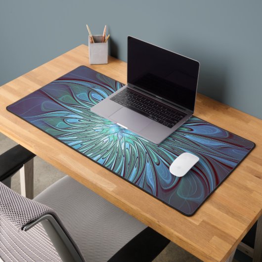 Moderne Abstrait tendance Fleur bleue Fractal Art (Bureau 2)