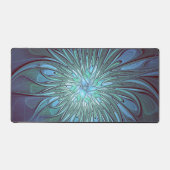 Moderne Abstrait tendance Fleur bleue Fractal Art (Recto)