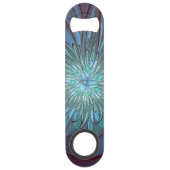 Moderne Abstrait tendance Fleur bleue Fractal Art (Dos)