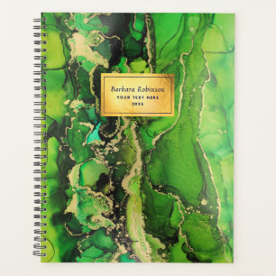 Moderne Abstrait Vert Noir Or