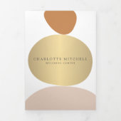 Moderne Abstrait Zen Stones Gold Wellness Brochure (Page de couverture)