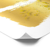 Moderne Accent Wall Abstracte Art Gold Brush Strok Poster (Hoek)