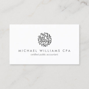 Moderne accountant, Boekhouding Grijs/Wit Visitekaartje