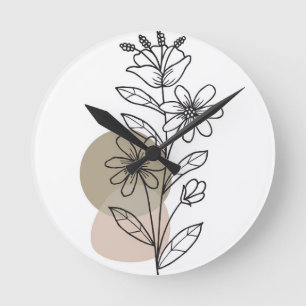 Moderne achtergrond ronde klok
