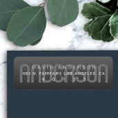 Moderne achternaam met subtiel donkergrijs verloop etiket