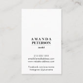 Moderne Actor Modellen Danser Foto horizontaal Visitekaartje (Achterkant)