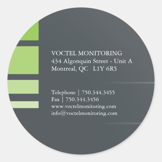 Moderne Adresetiketten Ronde Sticker (Voorkant)