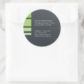 Moderne Adresetiketten Ronde Sticker (Tas)