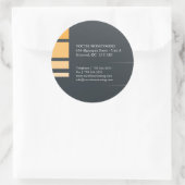 Moderne Adresetiketten Ronde Sticker (Tas)