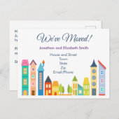 Moderne adreswijziging aankondigingskaart (Voorkant / Achterkant)