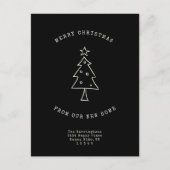 Moderne adreswijziging eenvoudige kerstboomstructu feestdagenkaart (Voorkant)