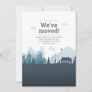 Moderne adreswijziging We hebben Beweging gemaakt Aankondiging