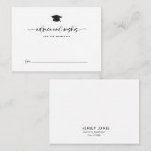 Moderne advieswensen voor het Afstuderen Afstudere Informatiekaartje (Voorkant / Achterkant)