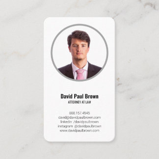 Moderne advocaat Solicitor Attorney foto & QR-code Visitekaartje