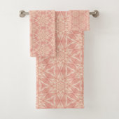 Moderne afbeelding Blush Roze Mandala Style Patter Bad Handdoek (Insitu)