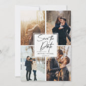 Moderne Afbeelding collage slaat de datum op Save The Date (Voorkant)