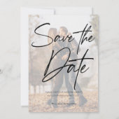 Moderne Afbeelding collage slaat de datum op Save The Date (Achterkant)