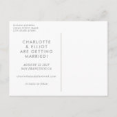 Moderne afbeelding Roze geel met Typografie Sparen Briefkaart (Achterkant)