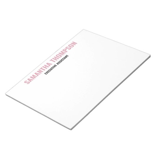 Moderne afbeelding roze, wit en zwart notitieblok (Schuin)