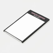 Moderne afbeelding roze, wit en zwart post-it® notes (Schuin)