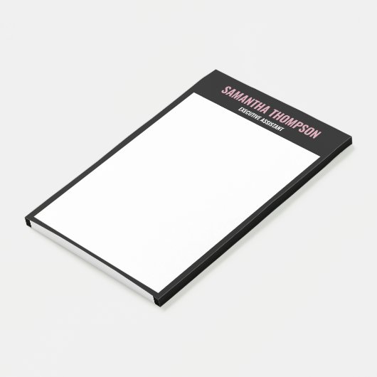 Moderne afbeelding roze, wit en zwart post-it® notes (Schuin)