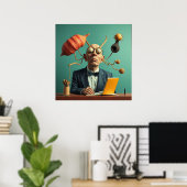 Moderne afdrukbare illustratie innovator Cool afbe Poster (Thuiskantoor)