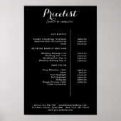 Moderne, Affiche de liste de prix (Devant)