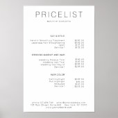 Moderne, Affiche de liste de prix (Devant)