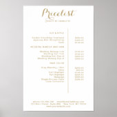 Moderne, Affiche de liste de prix (Devant)