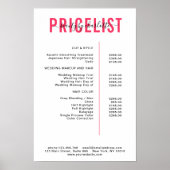 Moderne, Affiche de liste de prix (Devant)