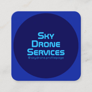 Moderne, afgeronde stijl monotone indigo toned vierkante visitekaartje