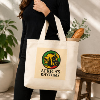 Moderne Afrika Ritmische Stam Drum Dans Grote Tote Bag