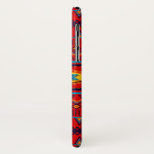 Moderne Afrikaanse kunstgoden Oogpatroonrood Geel Case-Mate iPhone Case (Achterkant/links)