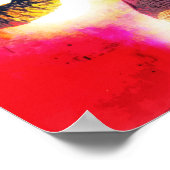 Moderne Afrikaanse olifant Pop kunst hedendaags Poster (Hoek)