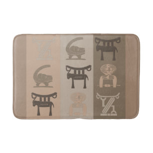 Moderne Afrikaanse ornamenten en symbolen Badmat