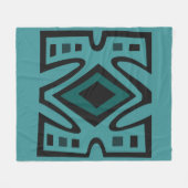 moderne afrikaanse stammenpatronen fleece deken (Voorkant (Horizontaal))