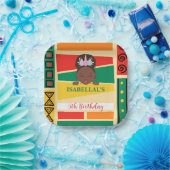 Moderne Afro-Amerikaanse meisjes Verjaardagsfeest Papieren Bordje (Feest)