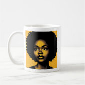 Moderne Afro Portret Pop Art Design Koffiemok (Links)