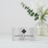 Moderne afschermende Logo Coach Instructor Fencer  Visitekaartje (Staand voorkant)