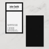 Moderne afspeelplaat zwarte rand visitekaartje (Voorkant / Achterkant)