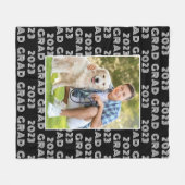 Moderne Afstudeerder 2023 FotoTypografie Fleece Deken (Voorkant (Horizontaal))