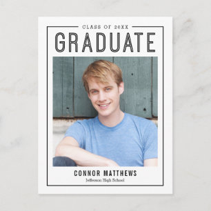 Moderne Afstudeerder Editable Color Afstuderen Bri Briefkaart