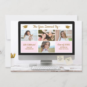 Moderne Afstudeerder Foto Collage Funny Graduation Kaart