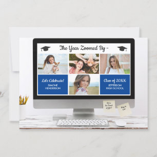 Moderne Afstudeerder Foto Collage Funny Graduation Kaart