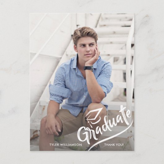 Moderne Afstudeerder Fotogradatie Partij Hartelijk Briefkaart (Voorkant)