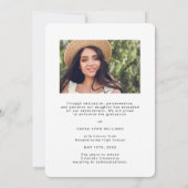 Moderne afstudeerder typografie Afstuderen Aankondiging (Achterkant)