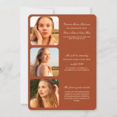 Moderne Afstudeerder Typografie Foto Afstuderen Aankondiging (Achterkant)