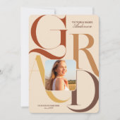 Moderne Afstudeerder Typografie Foto Afstuderen Aankondiging (Voorkant)