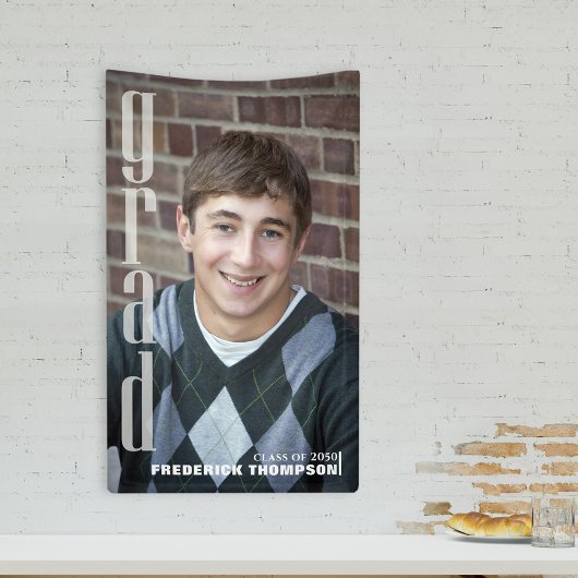 Moderne afstudeerfeest aangepaste foto spandoek